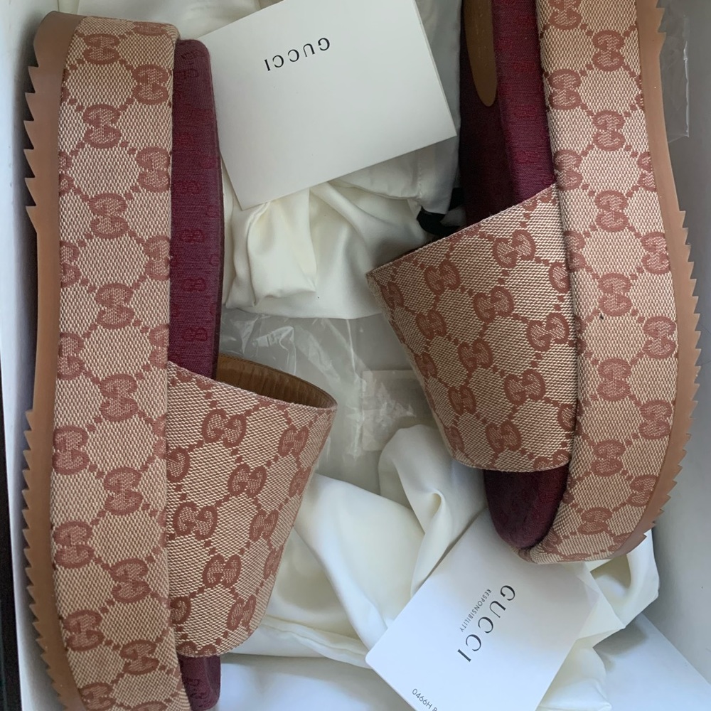 Authentic Gucci Platform Slides